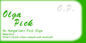 olga pick business card